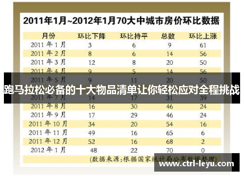 跑马拉松必备的十大物品清单让你轻松应对全程挑战