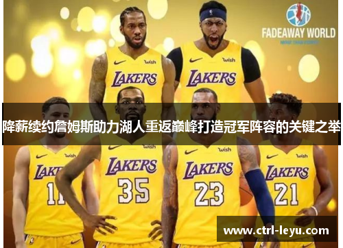 降薪续约詹姆斯助力湖人重返巅峰打造冠军阵容的关键之举